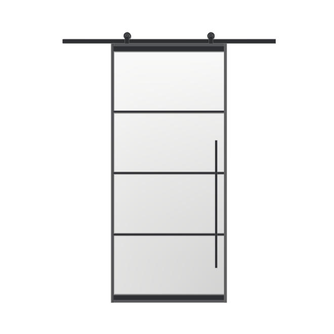 Skantrae SlimSeries Alu - Metalen Schuifdeur Zwart
